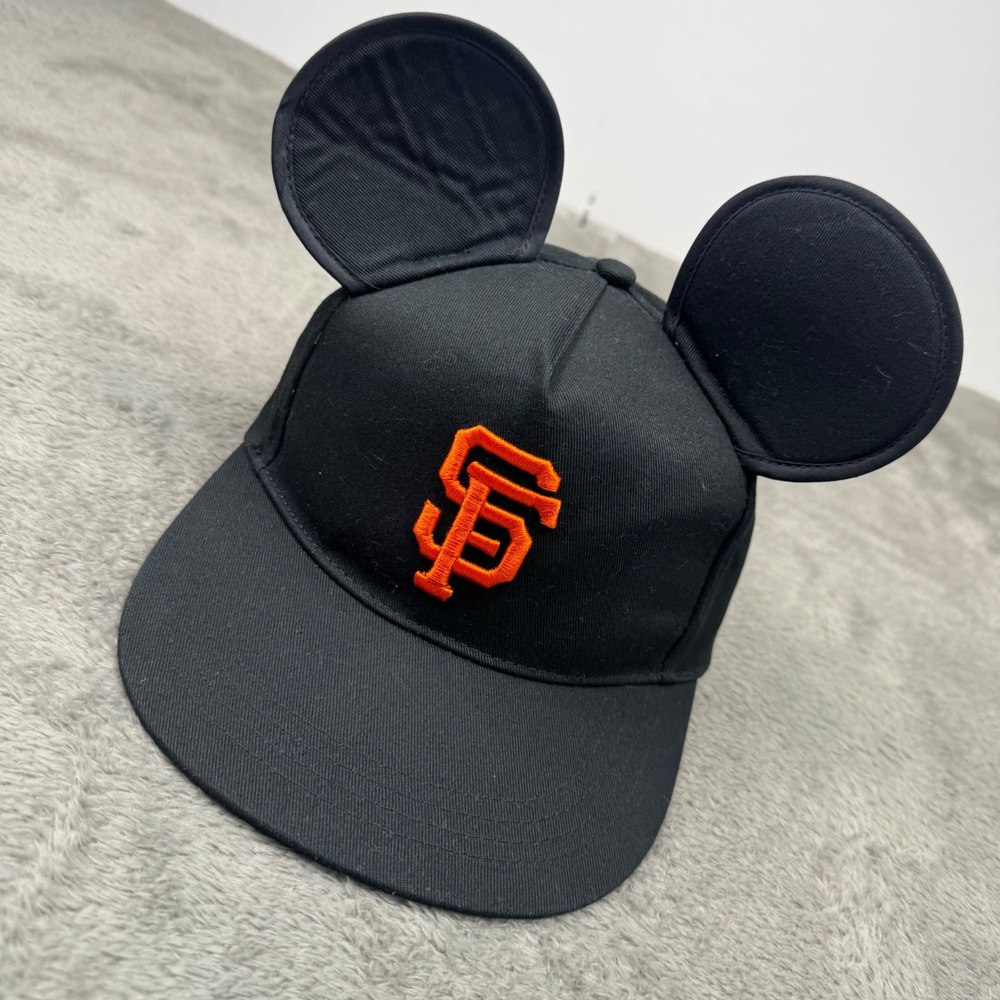Ghirardelli SF Giants Mouse Ear Hat Unisex OSFM Black Excellent Snapback MLB Cap
